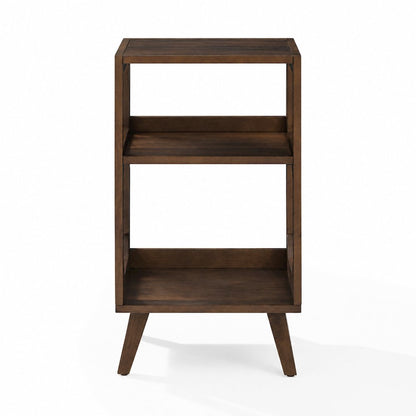 Asheville Small Record Player Stand With Vinyl Storage Brown