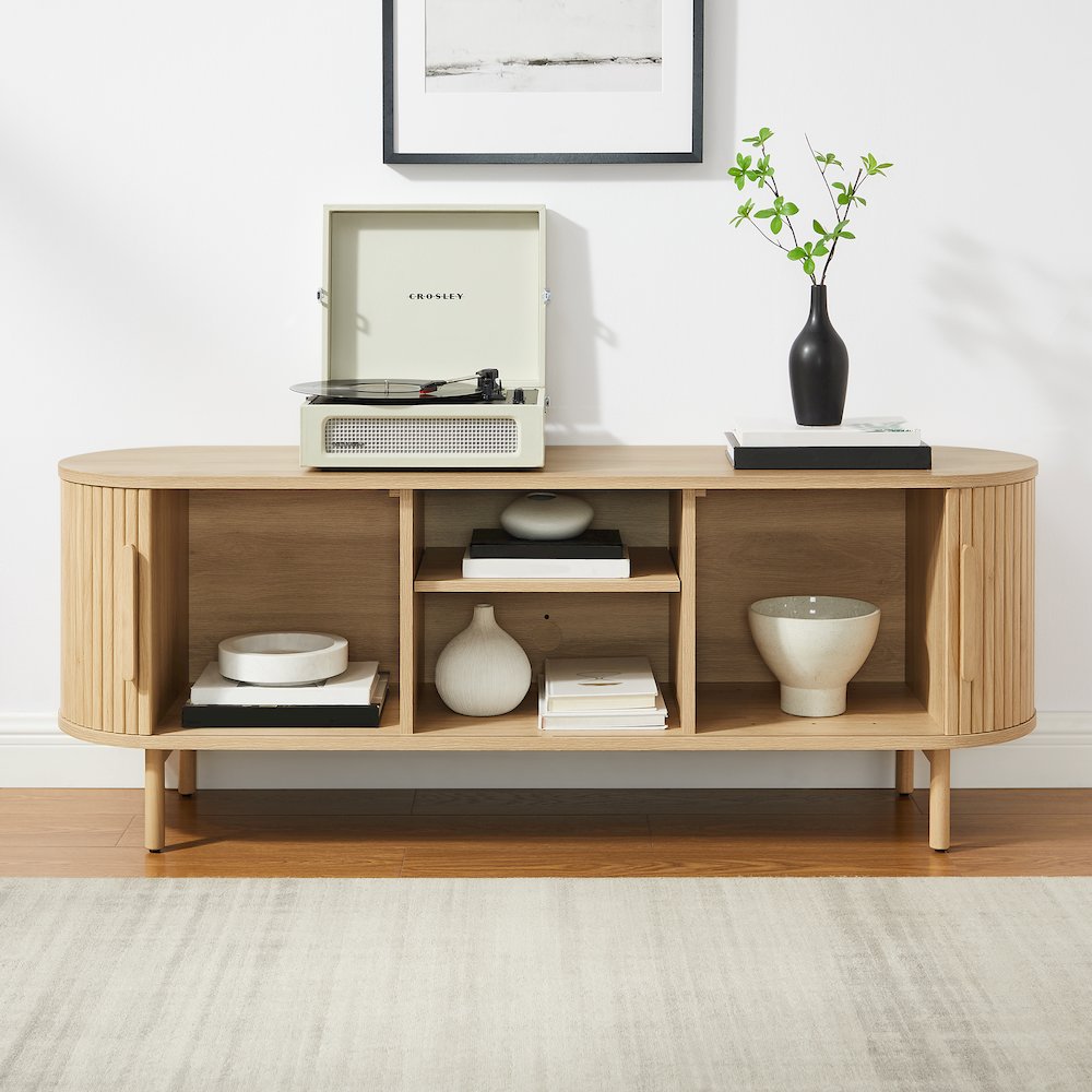Ambrose Record Player Cabinet With Vinyl Storage