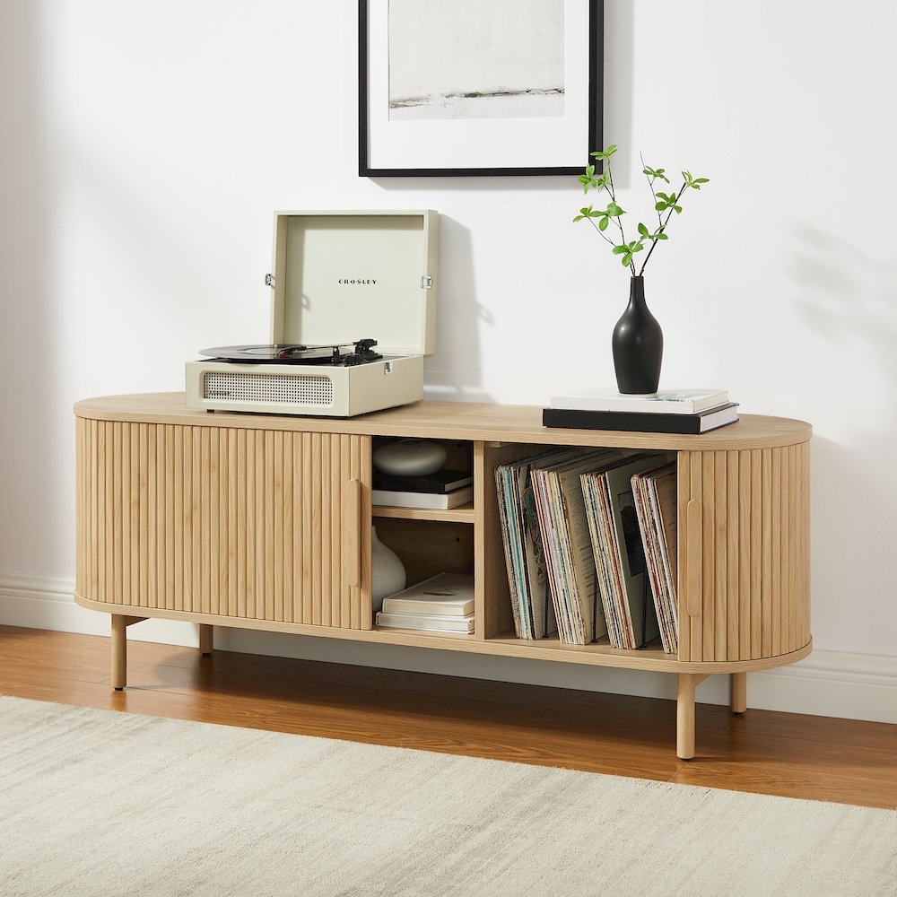 Ambrose Record Player Cabinet With Vinyl Storage