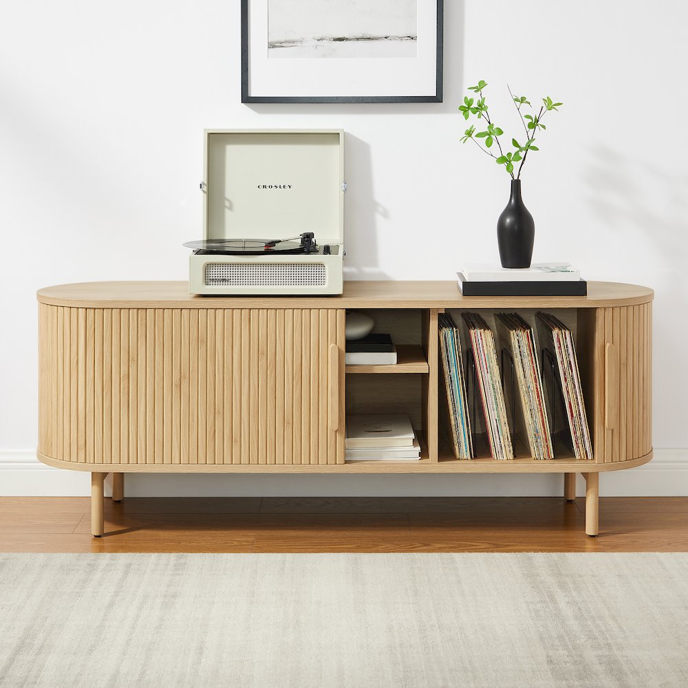 Ambrose Record Player Cabinet With Vinyl Storage