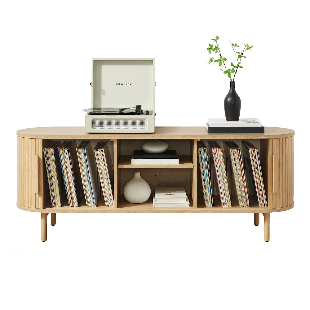 Ambrose Record Player Cabinet With Vinyl Storage