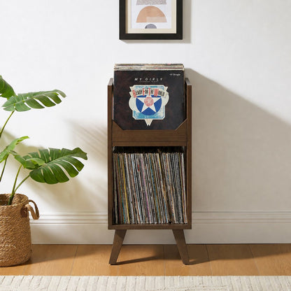 Asheville Small Vinyl Record Storage Stand Brown