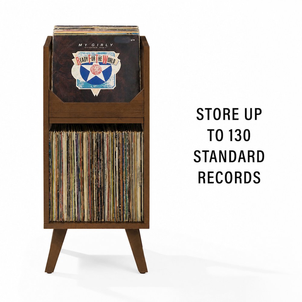 Asheville Small Vinyl Record Storage Stand Brown