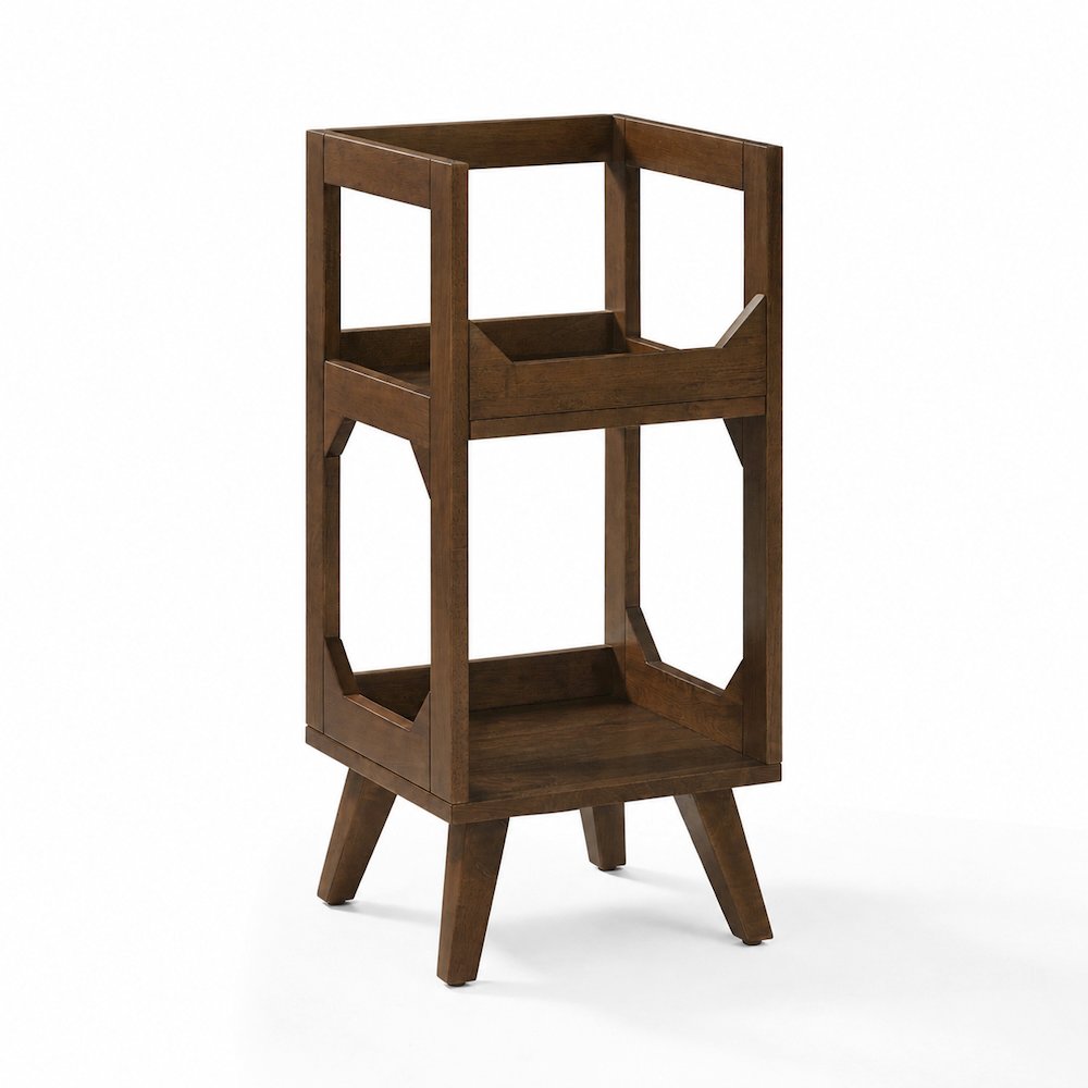 Asheville Small Vinyl Record Storage Stand Brown