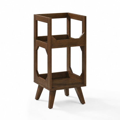 Asheville Small Vinyl Record Storage Stand Brown