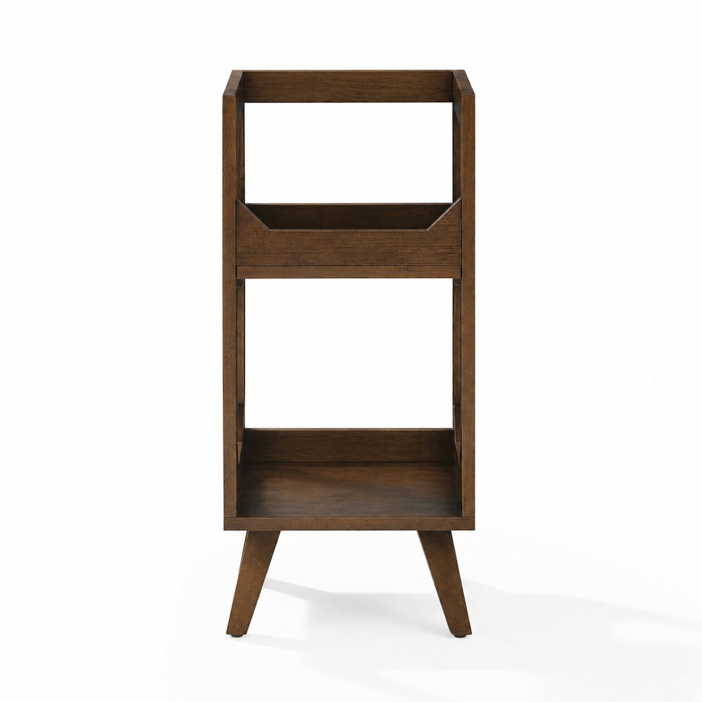 Asheville Small Vinyl Record Storage Stand Brown