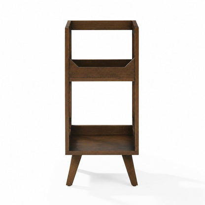 Asheville Small Vinyl Record Storage Stand Brown