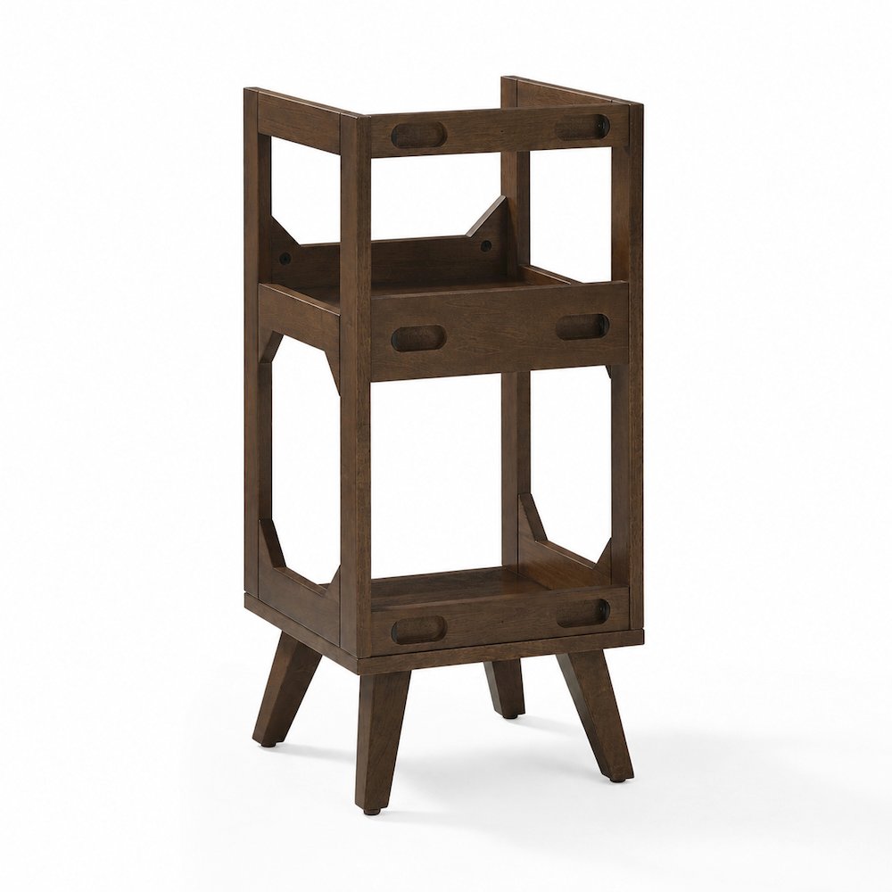 Asheville Small Vinyl Record Storage Stand Brown