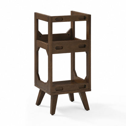 Asheville Small Vinyl Record Storage Stand Brown