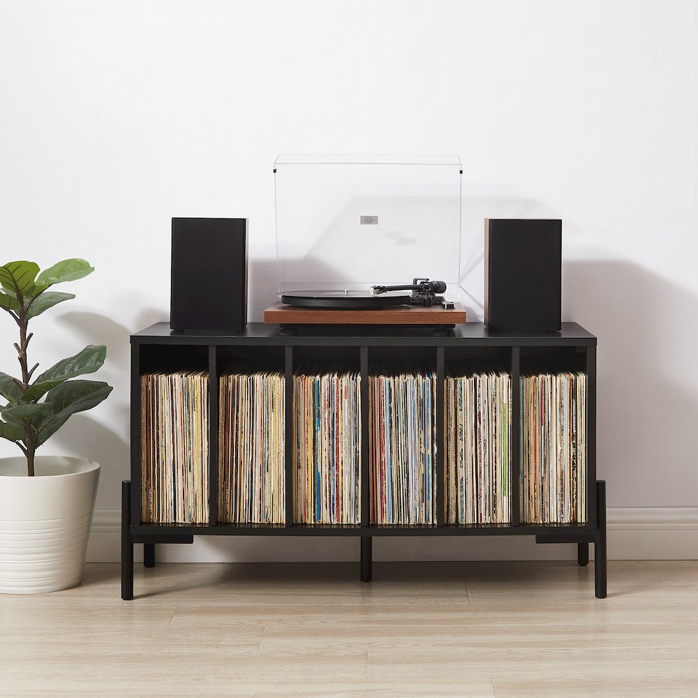 Greenwich Medium Record Player Stand With Vinyl Storage