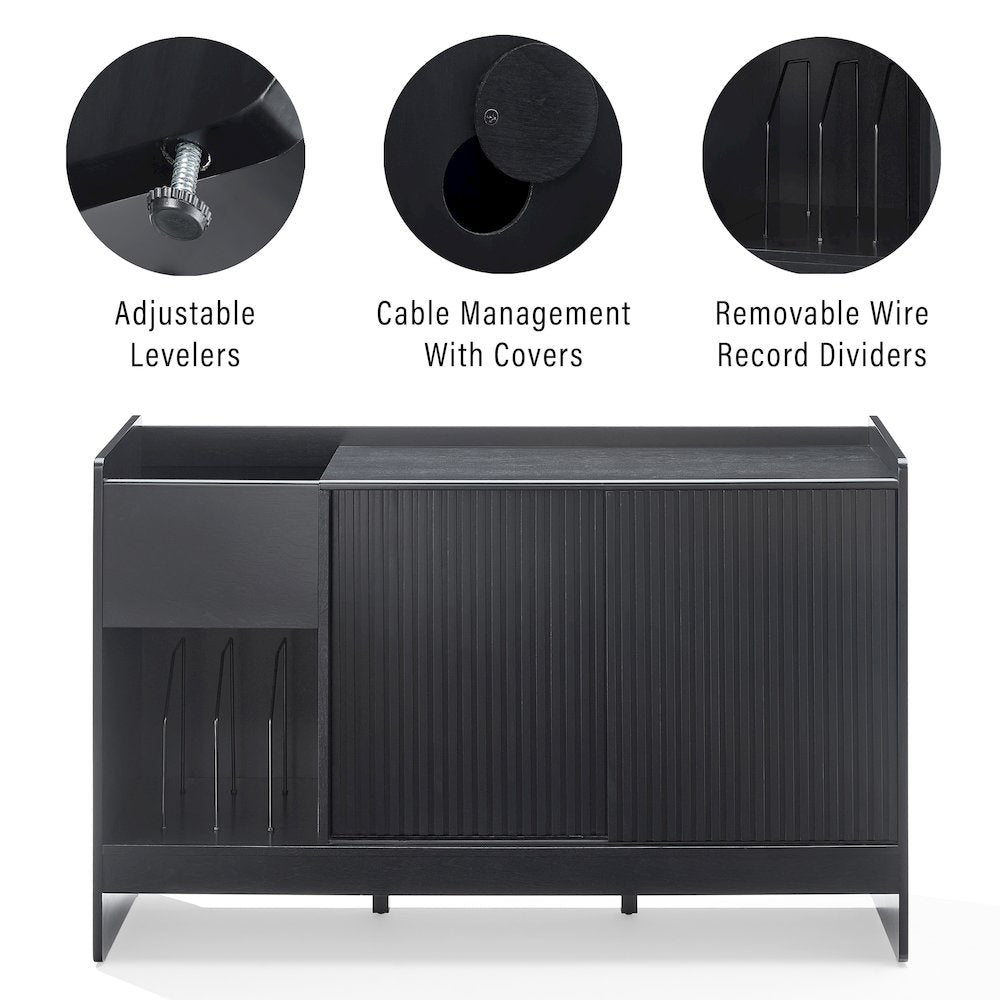 Arden Record Player Cabinet With Vinyl Storage