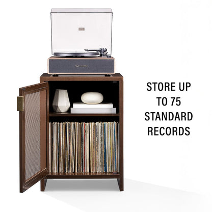 Kenji Small Record Player Cabinet With Vinyl Storage Brown