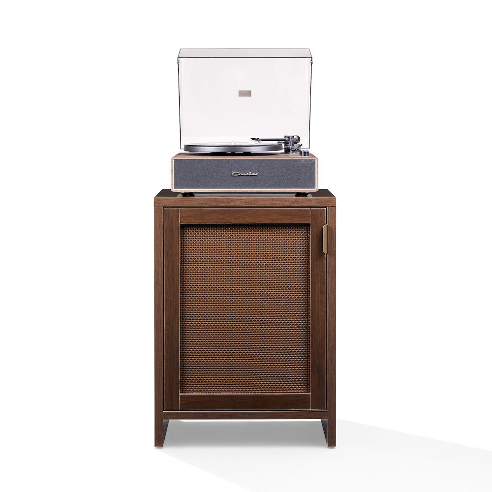 Kenji Small Record Player Cabinet With Vinyl Storage Brown