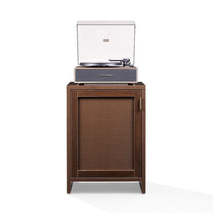 Kenji Small Record Player Cabinet With Vinyl Storage Brown