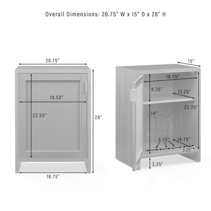 Kenji Small Record Player Cabinet With Vinyl Storage Brown
