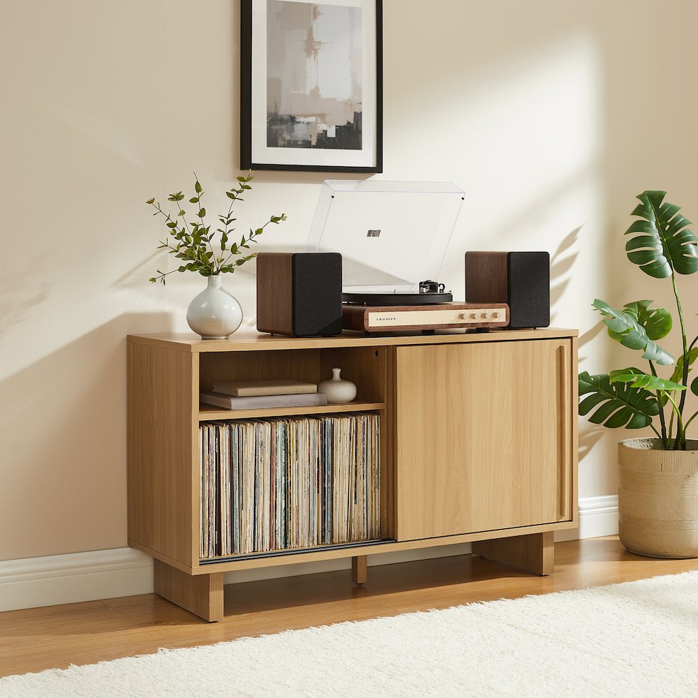 Gemma Medium Record Player Cabinet With Vinyl Storage