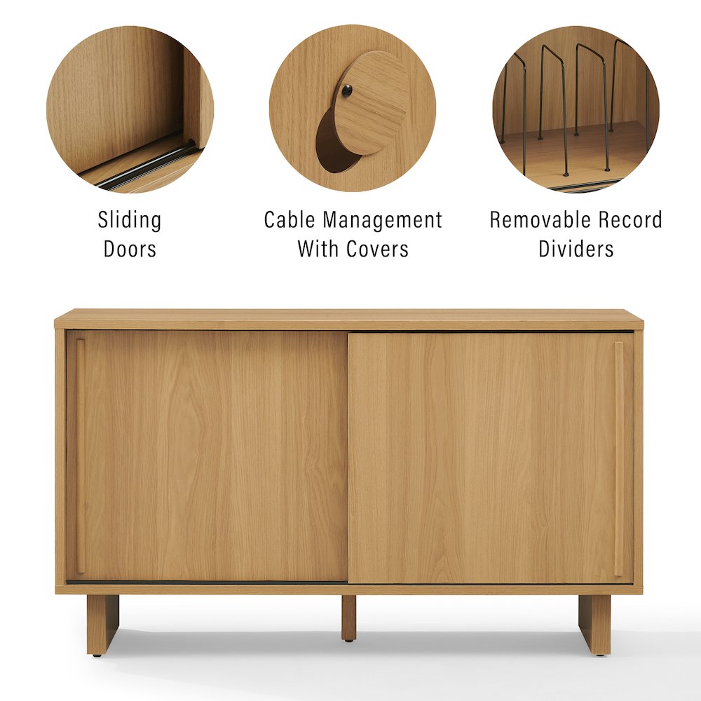 Gemma Medium Record Player Cabinet With Vinyl Storage