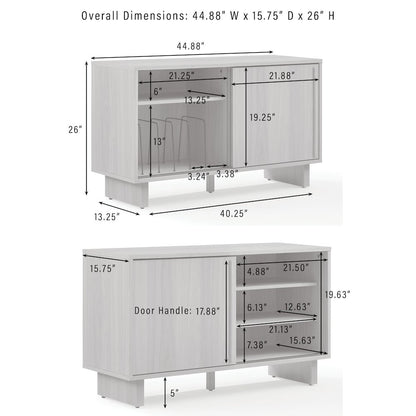Gemma Medium Record Player Cabinet With Vinyl Storage