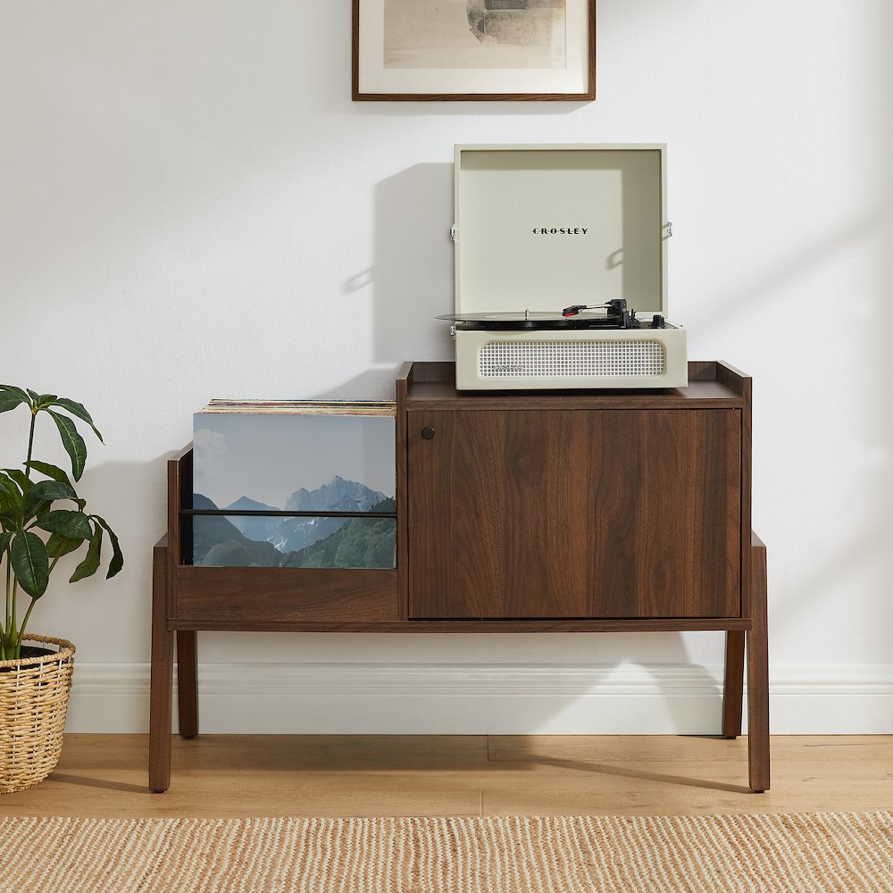 Luna Record Player Cabinet With Vinyl Storage