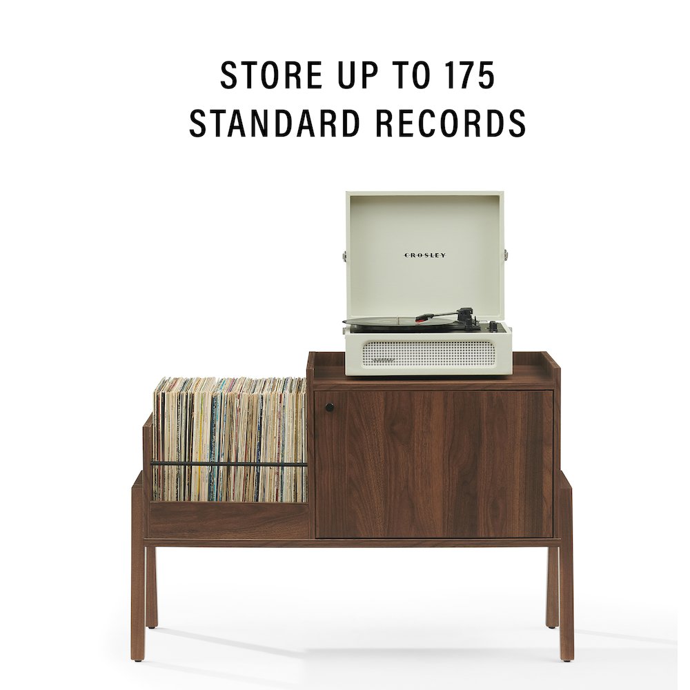 Luna Record Player Cabinet With Vinyl Storage