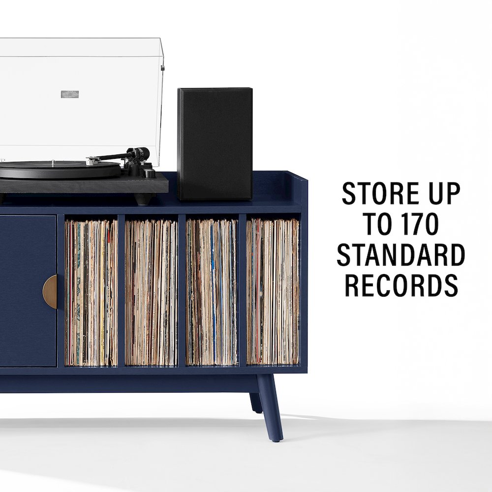 Skylar Mid-Century Record Player Cabinet with Vinyl Storage, Turntable Stand