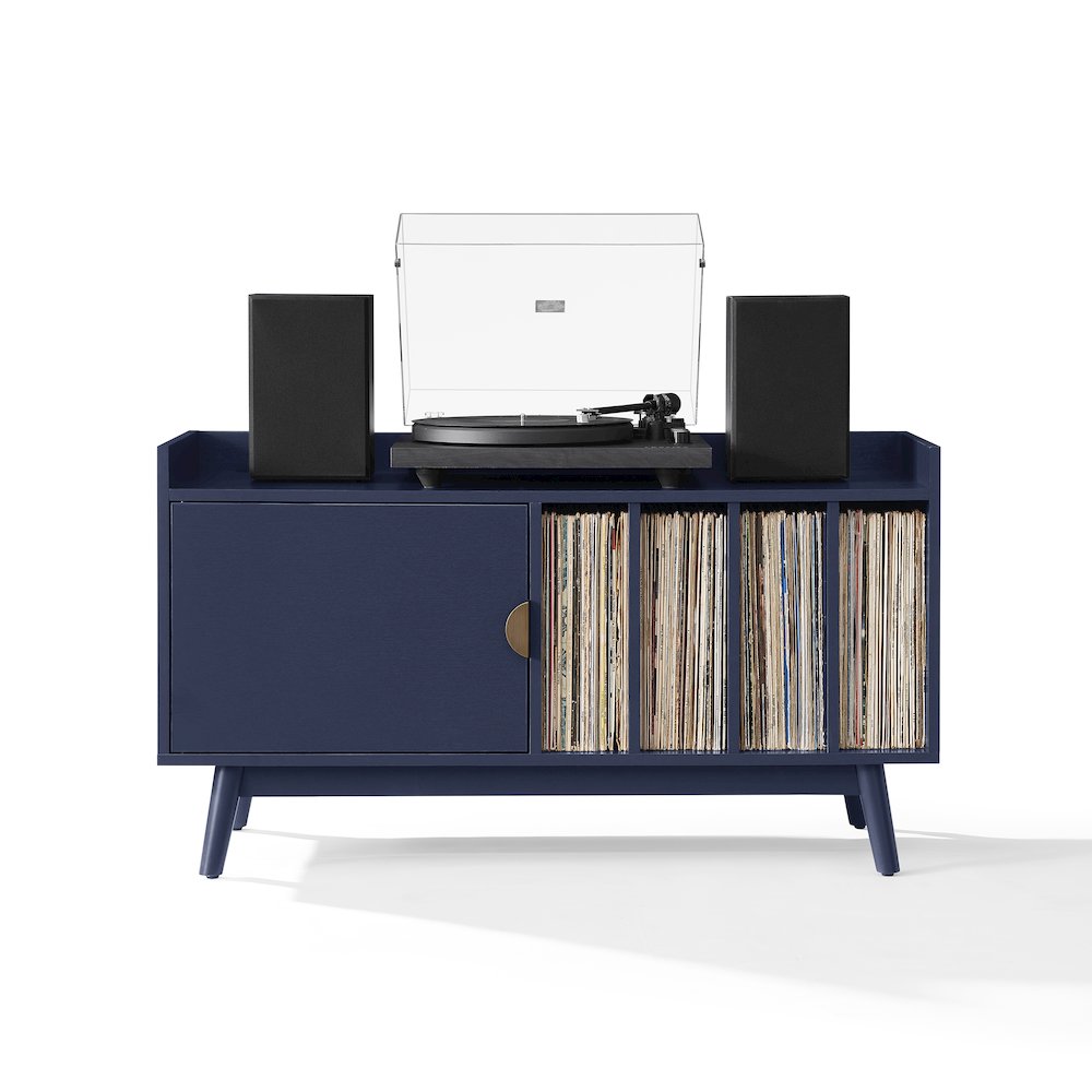 Skylar Mid-Century Record Player Cabinet with Vinyl Storage, Turntable Stand