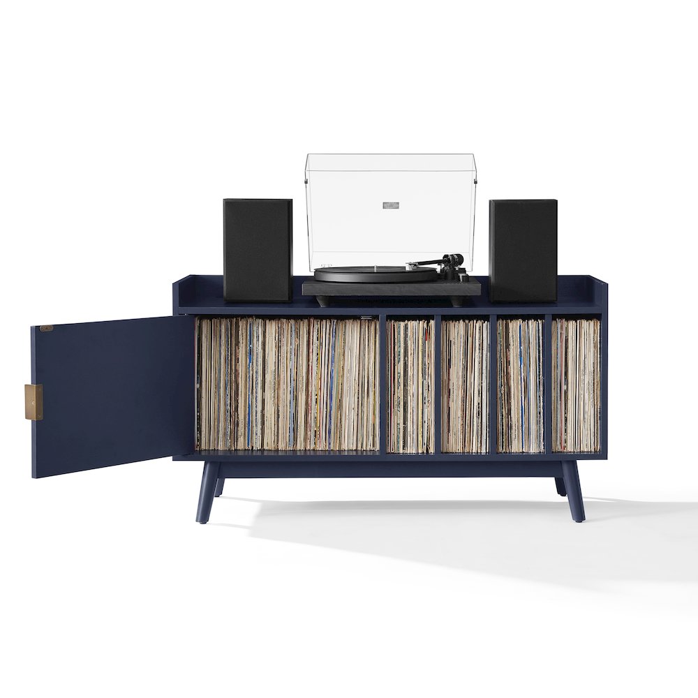 Skylar Mid-Century Record Player Cabinet with Vinyl Storage, Turntable Stand