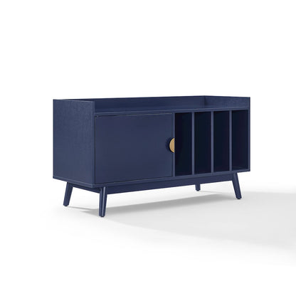Skylar Mid-Century Record Player Cabinet with Vinyl Storage, Turntable Stand