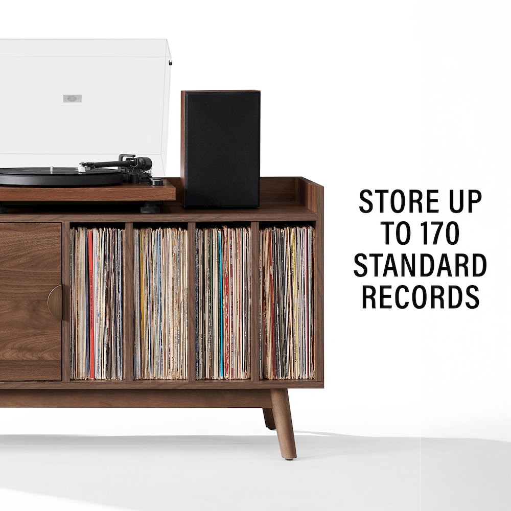 Skylar Mid-Century Record Player Cabinet with Vinyl Storage, Turntable Stand