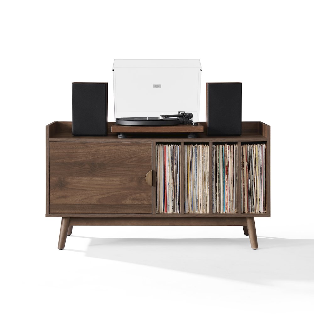 Skylar Mid-Century Record Player Cabinet with Vinyl Storage, Turntable Stand