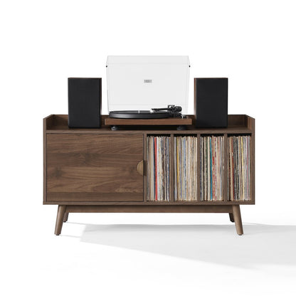 Skylar Mid-Century Record Player Cabinet with Vinyl Storage, Turntable Stand