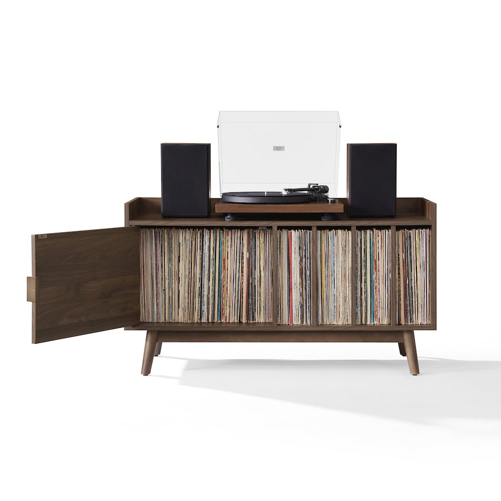 Skylar Mid-Century Record Player Cabinet with Vinyl Storage, Turntable Stand