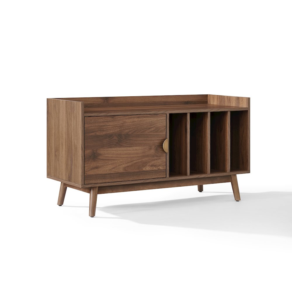 Skylar Mid-Century Record Player Cabinet with Vinyl Storage, Turntable Stand