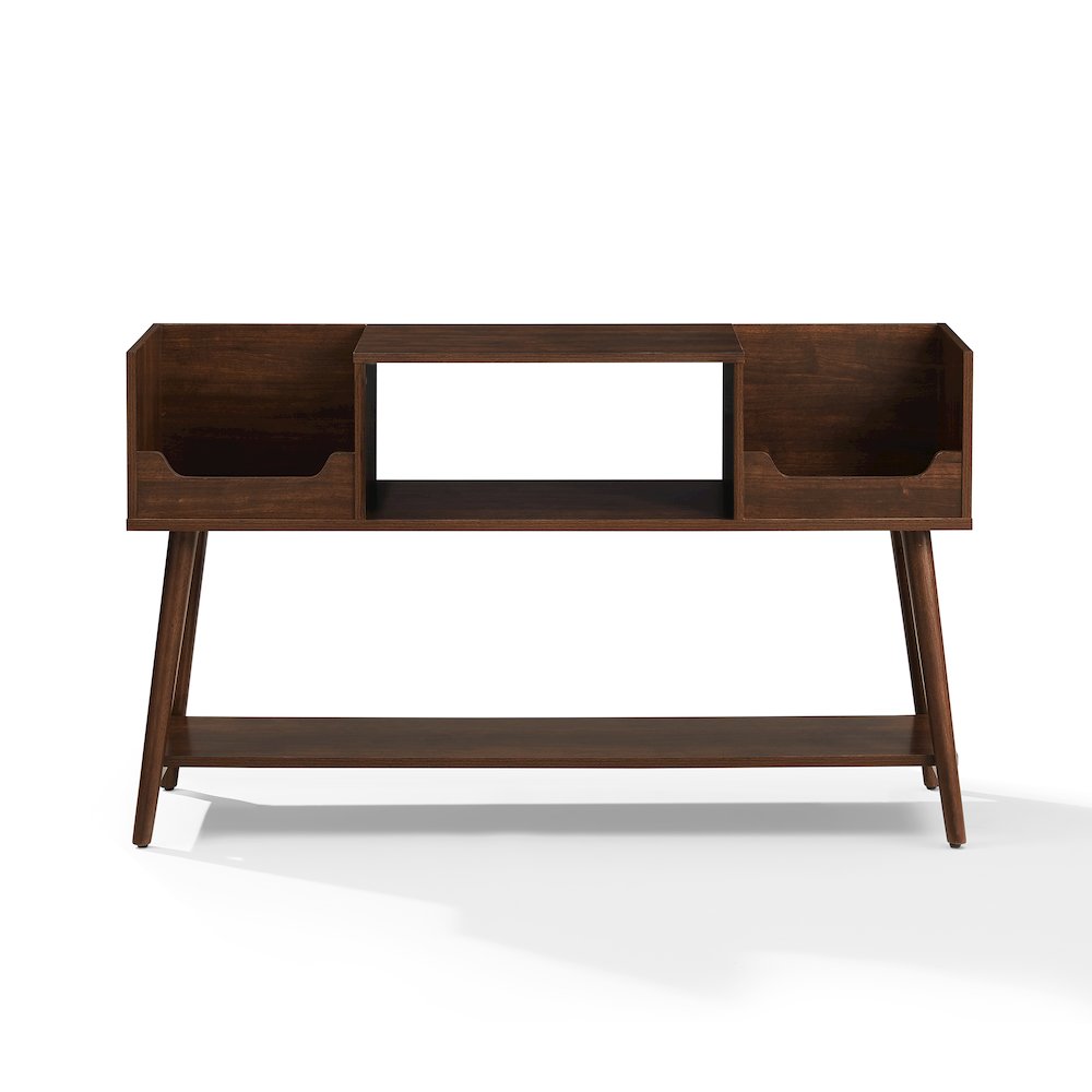Memphis Medium Record Player Stand With Vinyl Storage Brown