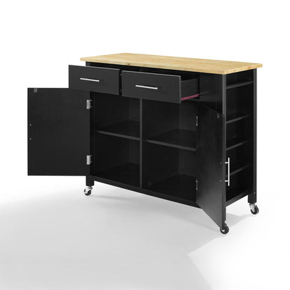 Savannah Wood Top Full-Size Kitchen Island/Cart