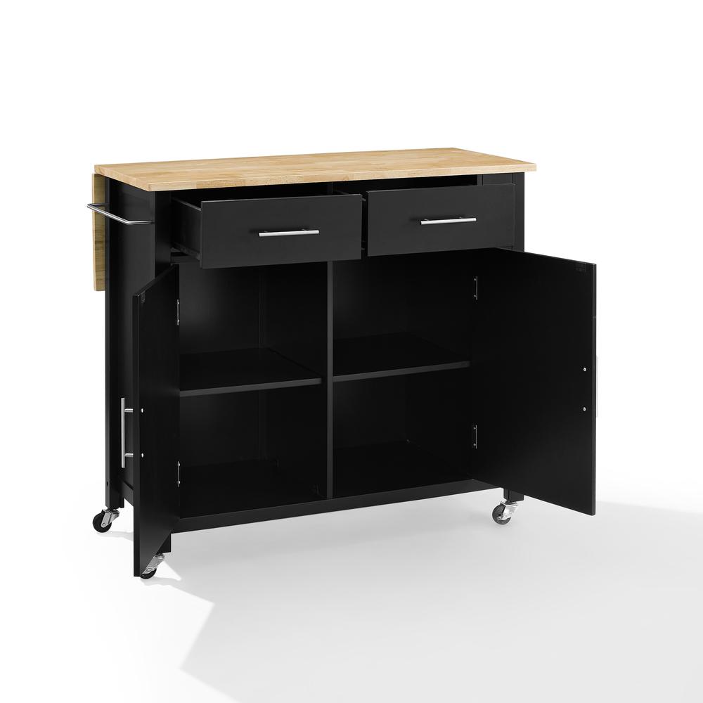Savannah Wood Top Drop Leaf Kitchen Island/Cart