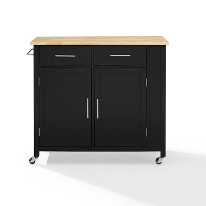 Savannah Wood Top Drop Leaf Kitchen Island/Cart