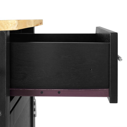 Savannah Wood Top Drop Leaf Kitchen Island/Cart