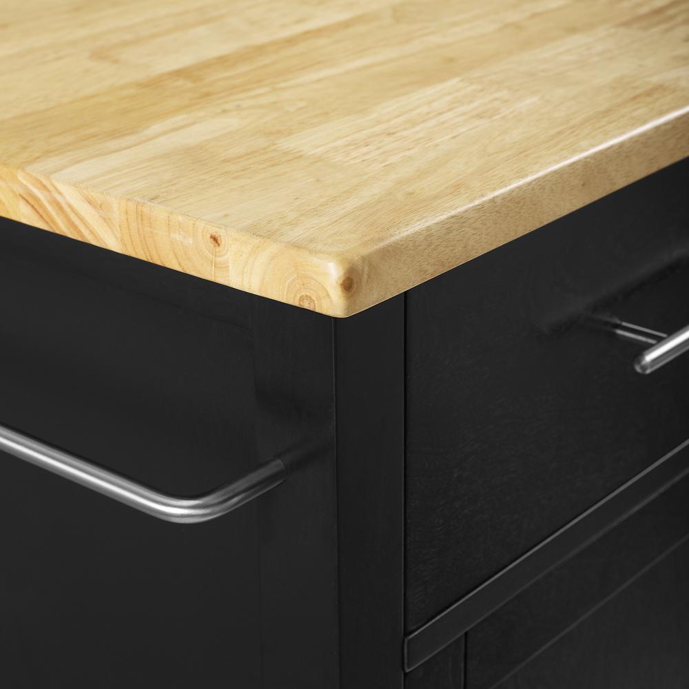 Savannah Wood Top Drop Leaf Kitchen Island/Cart