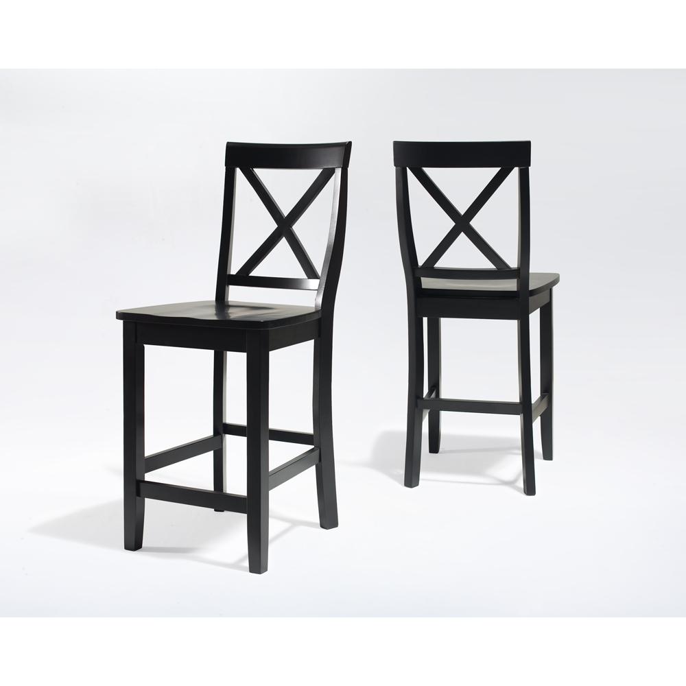 X-Back 2-Piece Counter Height Bar Stool Set - 2 Stools