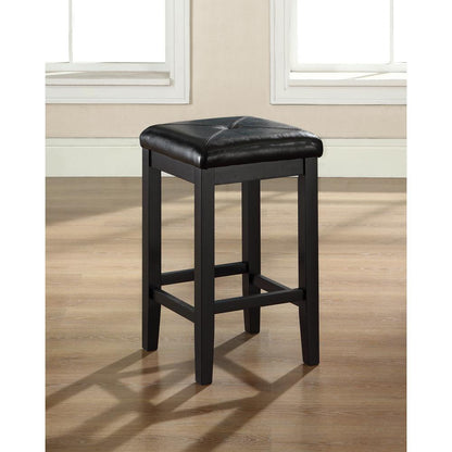 Upholstered Square Seat 2Pc Counter Height Bar Stool Set - 2 Stools