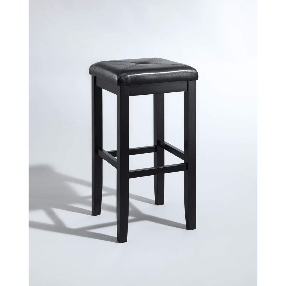 Upholstered Square Seat 2-Piece Bar Stool Set - 2 Stools
