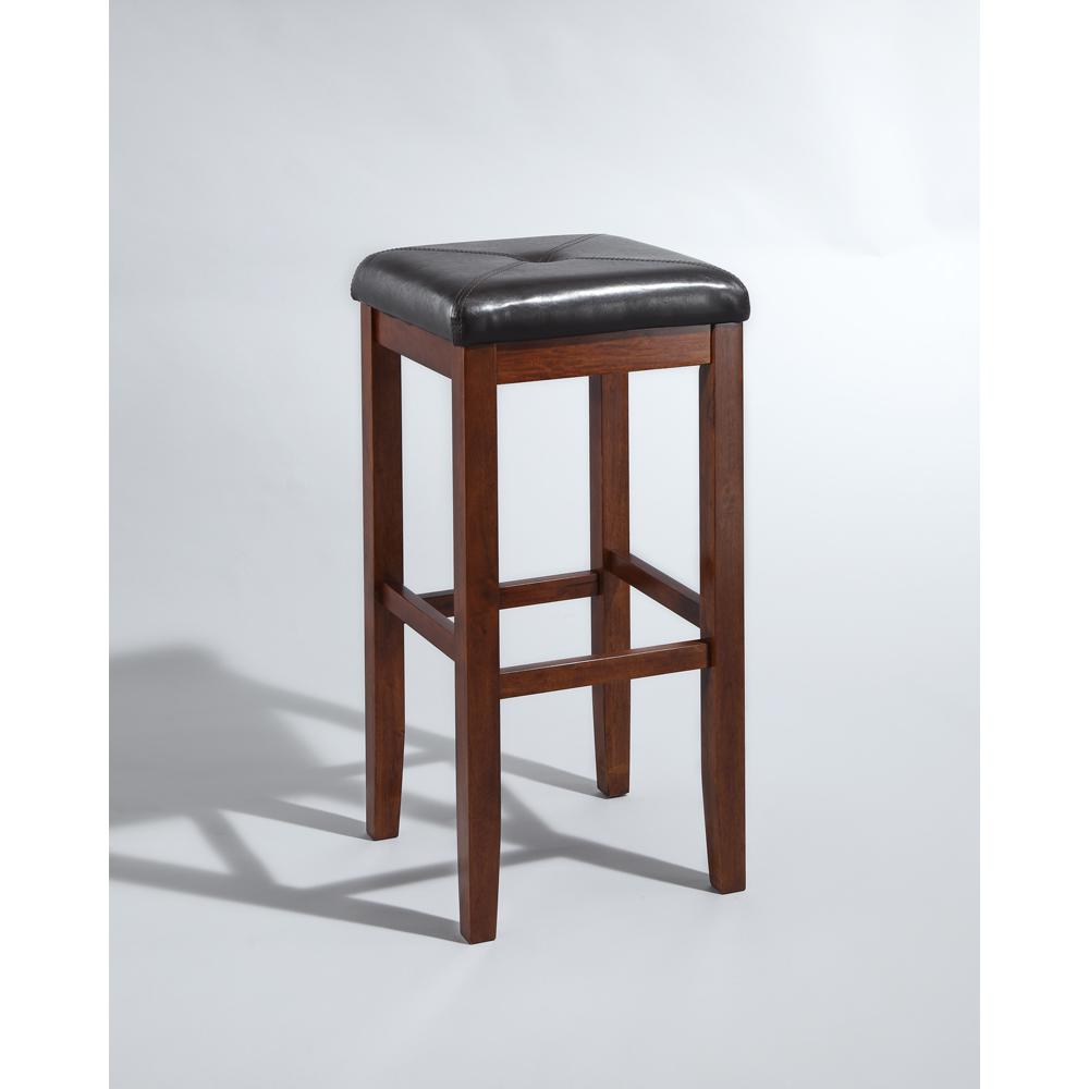 Upholstered Square Seat 2-Piece Bar Stool Set - 2 Stools
