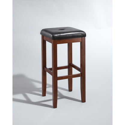 Upholstered Square Seat 2-Piece Bar Stool Set - 2 Stools