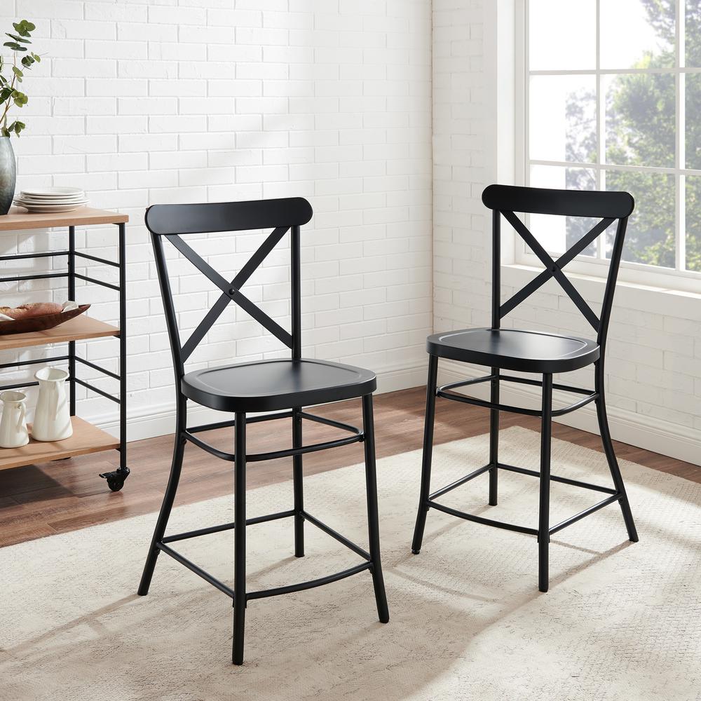 Camille 2-Piece Counter Height Bar Stool Set - 2 Stools