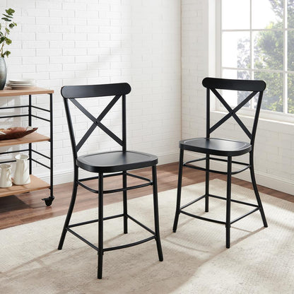 Camille 2-Piece Counter Height Bar Stool Set - 2 Stools