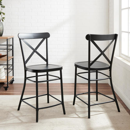 Camille 2-Piece Counter Height Bar Stool Set - 2 Stools