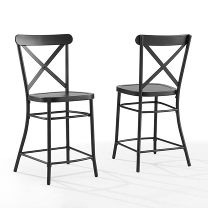 Camille 2-Piece Counter Height Bar Stool Set - 2 Stools