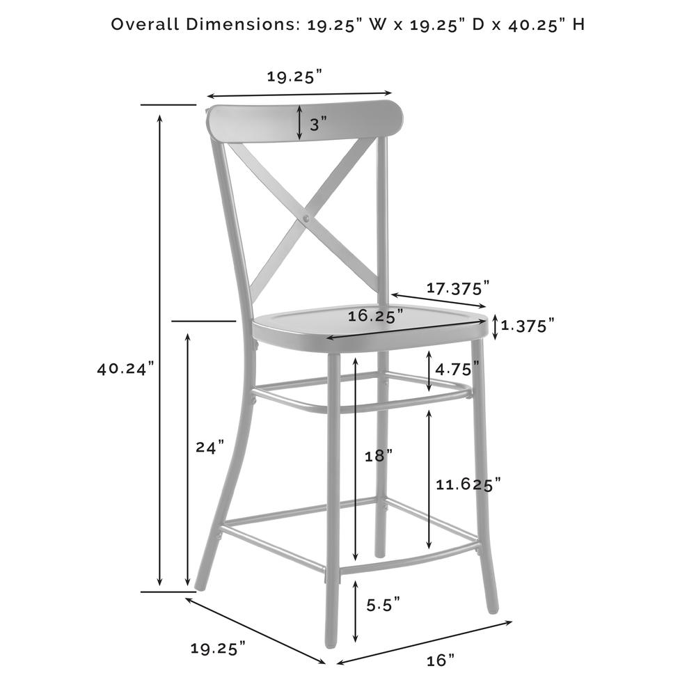 Camille 2-Piece Counter Height Bar Stool Set - 2 Stools