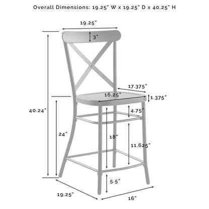 Camille 2-Piece Counter Height Bar Stool Set - 2 Stools